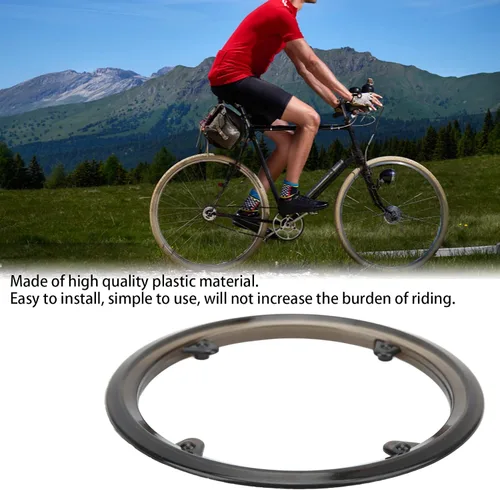 Vista 3 de plplaaoo Protector de cadena, cubierta protectora de piñón de bicicleta, protector de cadena de bicicleta de montaña, con 4 agujeros, cubierta