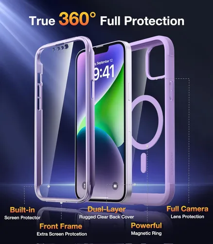 Vista 408 de DIACLARA - Funda transparente compatible con iPhone XR 6.1 pulgadas 2018