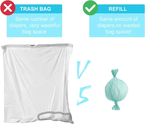 Vista 5 de 6 repuestos para revestimiento de arena para gatos, bolsas compatibles con cubo de campeón, verde, ligeramente perfumado