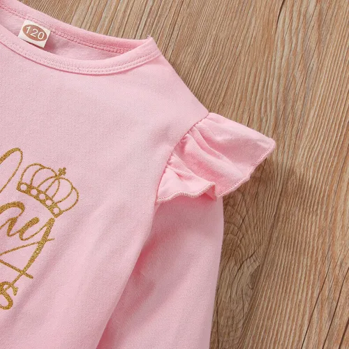 Vista 5 de Conjunto de camiseta de cumpleaños para niñas pequeñas, chaleco de princesa con volantes, camiseta sin mangas para bebés