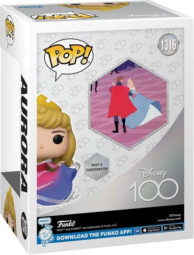 Vista 3 de Funko Pop! Disney: Disney 100 - Aurora - Figura de vinilo coleccionable - Idea de regalo - Producto oficial - para niños y adultos - Fans