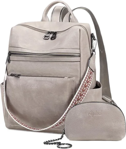 Vista 17 de AGLOD mochila de cuero para mujer, bolso de diseñador para damas, con correa para el hombro, bolso de trabajo de imitación, bolsos de mano