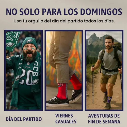 Vista 9 de For Bare Feet NFL - Calcetines unisex para niños de la NFL Mvp Crew