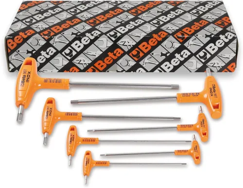 Vista 7 de Beta 96TINOX - Llave hexagonal de acero inoxidable con mango en T de 1/4 de pulgada, llave Allen ergonómica de alto par con puntas hexagonales