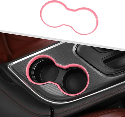 Vista 14 de JeCar Cubierta de Moldura para Portavasos Delantero Accesorios Interiores Compatible con Dodge Challenger 2015-2020 (Azul)