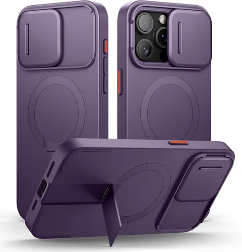 Vista 105 de SURITCH Funda para iPhone Air con cubierta de control de cámara, funda deslizante para cámara y soporte ajustable, compatible con MagSafe, a prueba