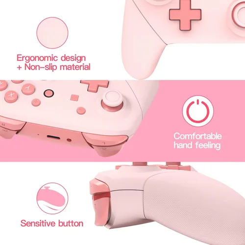 Vista 4 de JOYTORN Mini Switch Wireless Controller for Nintendo SwitchSwitch OLEDLite,Switch Pro Controller with Wake-upNFCMotin ControlDual Vibration,Switch