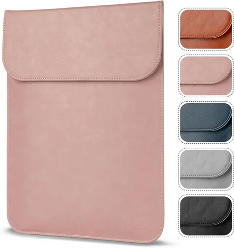 Vista 9 de Allinside Funda para laptop de 13-13.3 pulgadas para MacBook Pro 14, Air 13 Marrón