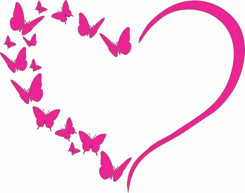 Vista 10 de Calcomanía de vinilo troquelado para ventana, diseño de mariposas y corazones, para automóvil, camión (negro mate)