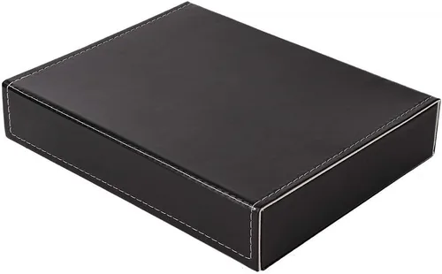 Vista 7 de Organizador de 8 rejillas de almacenamiento de joyas de lentes de sol para anillos, aretes, caja organizadora de gafas de cuero para coleccionista