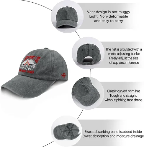 Vista 6 de Bordado That's What I Do I Fix Stuff & I Know Things Vintage Cotton Washed Hat Ideas Cumpleaños