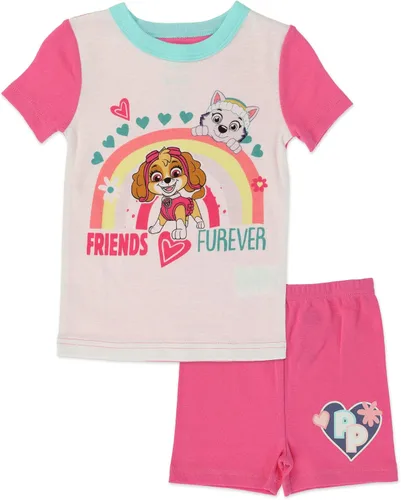 Vista 2 de Paw Patrol Conjunto de pijama de 4 piezas para niñas rosa 100 algodón talla 2T a 5T