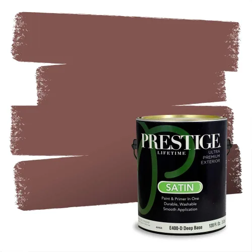 Vista 4 de Prestige Paints Pintura exterior e imprimación en uno, 1 galón, plano, coincidencia comparable de Valspar* Amber Rose*
