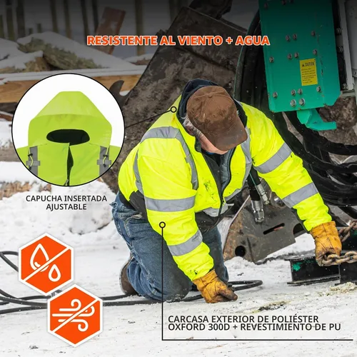 Vista 3 de Chaqueta de seguridad bomber de alta visibilidad Ergodyne Hi Vis