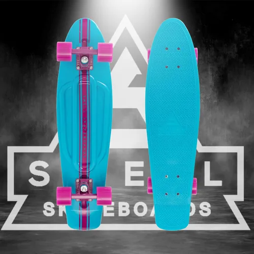Vista 6 de Swell Skateboards Monopatín completo retro de plástico de 22 pulgadas y 28 pulgadas para principiantes, niños, niñas, jóvenes, adolescentes, adultos