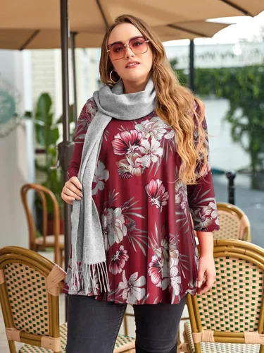 Vista 5 de JollieLovin Camiseta básica de manga 34 para mujer