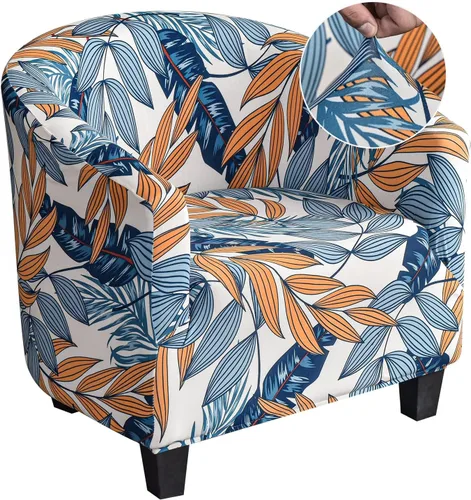 Vista 13 de Funda elástica para silla de club, funda para silla de bañera, funda para sillón, funda de sofá, protector de muebles para sala de estar (color #10)