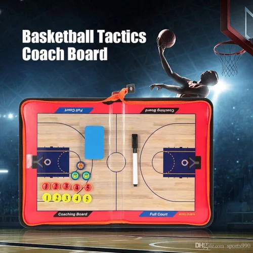 Vista 4 de Tabla de entrenamiento de baloncesto Tácticas de estrategia Portapapeles con silbato de árbitro de entrenador