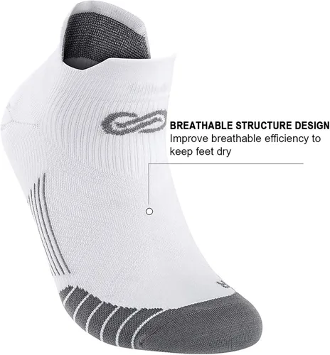 Vista 3 de PAPLUS Ankle Compression Sock for Men and Women 246 Pairs Low Cut Compression Running Sock with Ankle Support