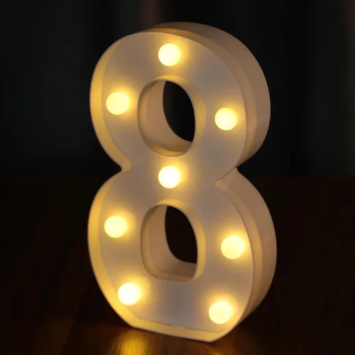 Vista 19 de Letras Iluminadas, Luces de Letras LED 26 del Alfabeto, Letra Iluminada Decorativa, Letras de Marquesina LED que Funcionan con Pilas para Fiesta
