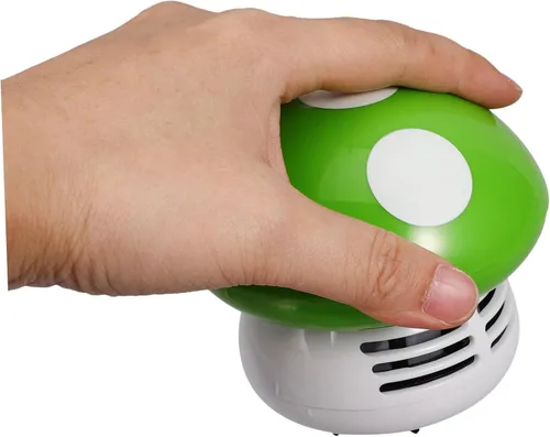 Vista 4 de Aspirador de escritorio de hongos Aspirador de escritorio Mini en forma de hongo Aspirador de polvo de mesa Aspirador de esquina portátil Pequeña
