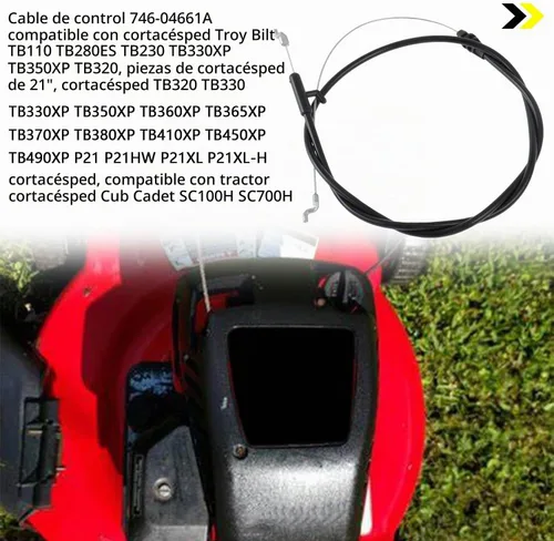 Vista 4 de 946-04661A746-04661 Cable de control compatible con Troy Bilt TB110 TB280ES
