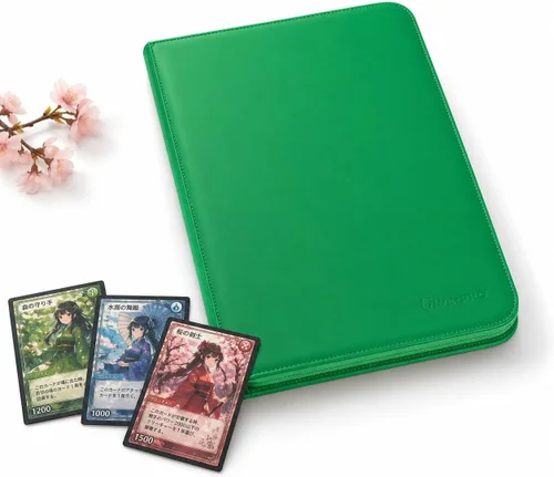 Vista 3 de Ultra PRO - Carpeta PRO-Binder con 9 bolsillos con cremallera (verde): Protege hasta 360 tarjetas coleccionables intercambiables, tarjetas