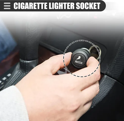 Vista 2 de Motoforti Conjunto de encendedor de cigarrillos de coche, enchufe para encendedor de cigarrillos, para Ford E-150 2009-2012, plástico