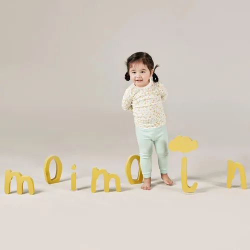 Vista 2 de moimoln Pijama de algodón suave y cálido para niñas de 6M-8Y con estampado floral