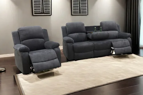 Vista 72 de A Ainehome Juego de Muebles de Sala de Estar de Cuero Reclinable Juego de Sofá Sillón Loveseat Juego de Muebles Sofá para Sala de Estar/Espacio