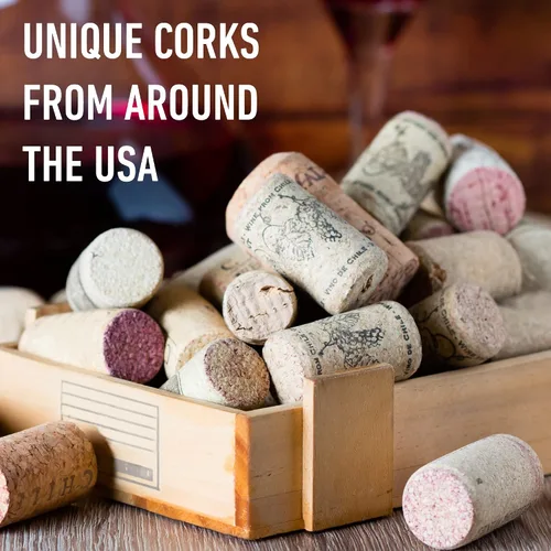 Vista 6 de Corchos reciclados de alta calidad, corchos de vino naturales de todo Estados Unidos, 250