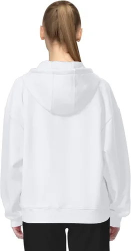 Vista 2 de ATLANLION Sudadera con capucha de forro polar de algodón suave para mujer, sudadera casual de color sólido con bolsillos S-2XL