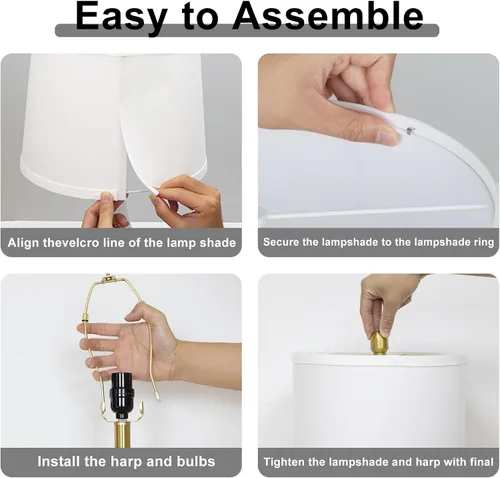 Vista 7 de Lámpara de mesa cerámica para sala de estar, lámpara moderna de doble calabaza de 63.5 cm de cerámica para dormitorio, lámpara rústica