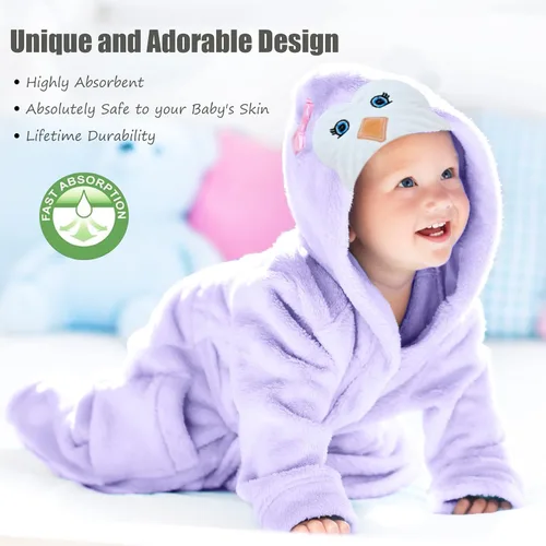 Vista 2 de HIPHOP PANDA Baby Robe for 0-9 Months