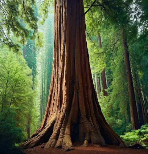 Vista 2 de Sequoia sempervirens (Redwood, California Redwood, Coast Redwood) Semillas de árboles, icónica y majestuosa hoja perenne, semillas de MySeeds.Co