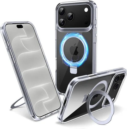 Vista 10 de Funda magnética para iPhone Air – [Soporte invisible integrado] [Compatible con MagSafe] [Protección contra caídas de grado militar] Cubierta