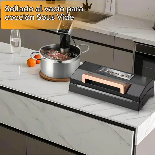 Vista 7 de Sellador al vacío prémium para alimentos, kit de lujo VACAPEX Precision Vacuum Sealer Machine Pro, doble sellado térmico, modos automáticos secos