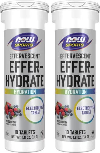 Vista 14 de NOW Foods Nutrición Deportiva, Effervescent Effervescente-Hydrate, Suplemento de electrolitos, Recuperación*, Limón Limón, 10 Tabletas