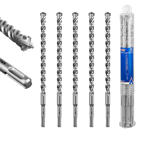 Vista 49 de SALI 10 brocas de martillo giratorio SDS Plus de 1/2 x 6 pulgadas, kit de broca para hormigón, material de carburo de doble rosca de tipo cruzado