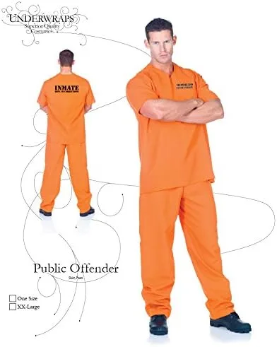 Vista 4 de Underwraps Delincuente público de talla grande para hombres