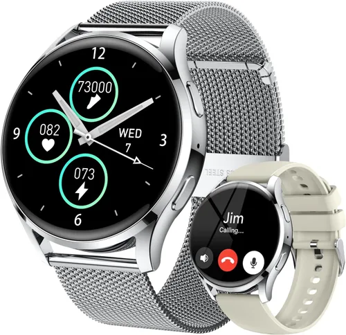 Vista 8 de Reloj inteligente para hombres y mujeres Fitness: resistente al agua, marca/respuesta de llamadas, relojes inteligentes para hombres, relojes