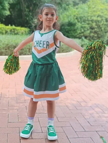 Vista 4 de KAKALVER cheerleader costume for girls cheerleader outfit for Halloween Dress Up Cheerleader Gifts