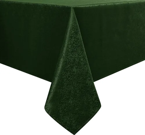 Vista 11 de Mantel rectangular de jacquard crema de 54 x 84 pulgadas, resistente al agua y sin arrugas, para exteriores, interiores, fiestas, bodas, comedor