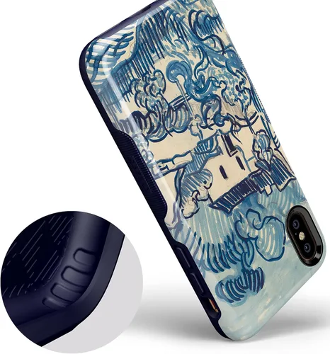 Vista 134 de Casely Funda para iPhone Xs Max Funda con estampado de festival (solo buenas vibraciones)