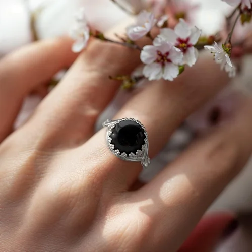 Vista 3 de 925 Sterling Silver Gemstone Rings for Women - Anniversary Rings for Women - Sterling Silver Rings for Women - Dainty Sterling Silver Rings