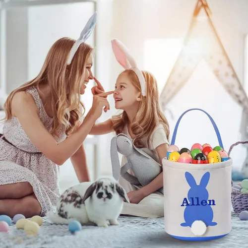 Vista 5 de Jocidea - Canasta de Pascua personalizada para niños, canastas de Pascua personalizadas, regalos de Pascua para chicos y niños, canasta de Pascua