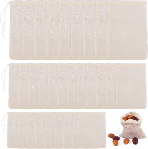 Vista 11 de AUEAR, Bolsas de sopa de algodón reutilizables con cordón para café, medicina china, bolsa de té, colar hierbas, estopilla, caldo de huesos, 4"x6