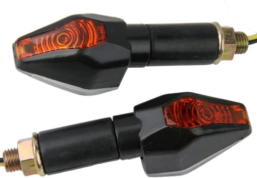 Vista 3 de Indicadores de giro LED negros para motocicleta, intermitentes, luces intermitentes compatibles con Kawasaki Ninja H2R 2016