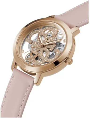 Vista 9 de GUESS Reloj de 1.417 in para mujer - Pulsera rosa esfera de oro rosa caja en tono oro rosa, Rosado, Classic