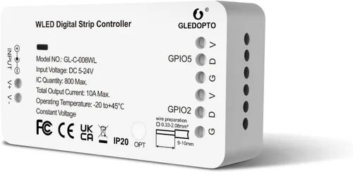 Vista 11 de GLEDOPTO Zigbee Pro RGBCCT Controlador de tira LED RGB CCT RGBW RGBWW 5 en 1 Compatible con SmartThings Amazon Echo Plus App/Control de voz